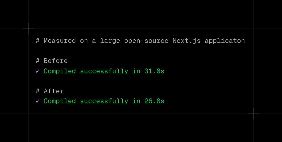 timneutkens's tweet image. We've landed an optimization to Turbopack that improves `next build --turbopack` compile time by 13%
Great work by @wSokra