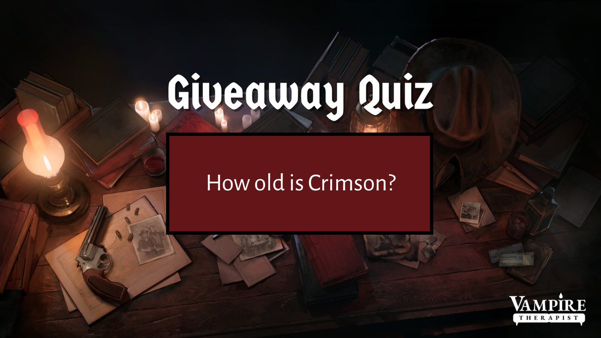 🎁 Give the Gift of Therapy!
Round two of our quiz: 1 winner will get a Vampire Therapist key to gift a friend 💝

Reply with your answer to enter🦇 Good luck!

Winner contacted Oct 4-5. Beware of scammers: we’ll never ask for money/personal info.