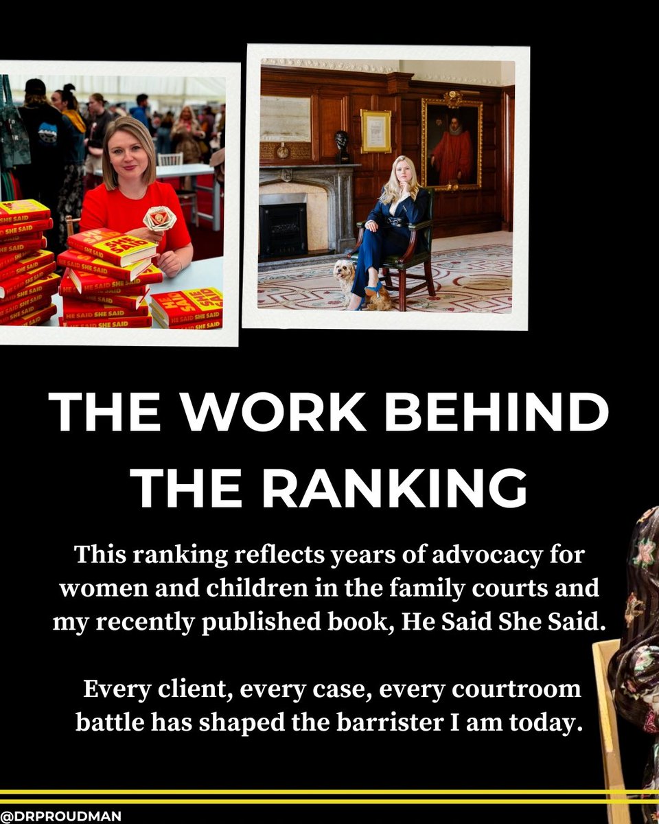 ✨ I’m proud to share that I’ve been ranked as a leading barrister for domestic abuse and family courts in the Legal 500 UK Bar 2026 🎉