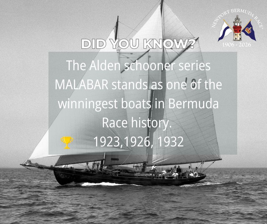 ⚡ Fun Fact Friday

The true greats are recorded in the history books. MALABAR is one of them. John Alden designed and sailed the Malabar schooner series himself, securing wins and notoriety in the Gulf Stream. In 1923, 1926, and 1932, the Malabars won the Overall Title 🏆.