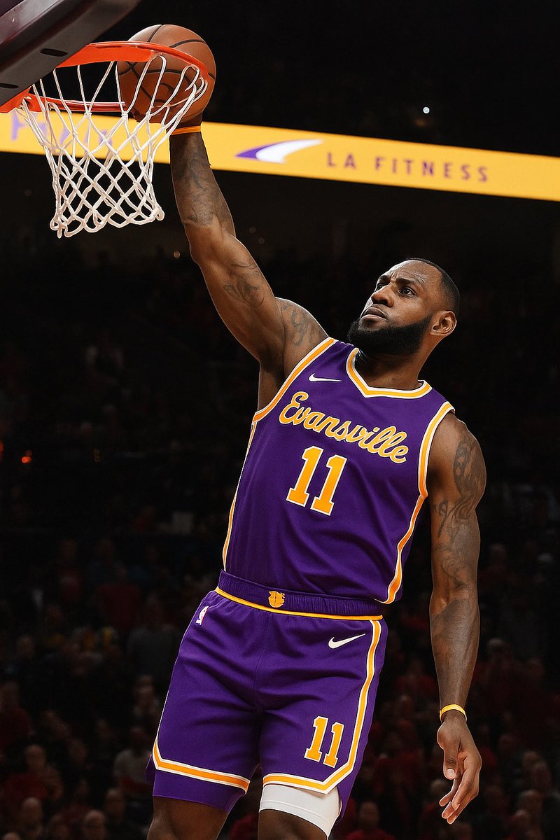 UEBarstool's tweet photo. 🚨BREAKING NEWS🚨
LEBRON JAMES HAS RETIRED FROM THE NBA AND COMMITTED TO THE UNIVERSITY OF EVANSVILLE, Per Sources
#GUAC #FortheAces https://t.co/sFo9NqfkFN