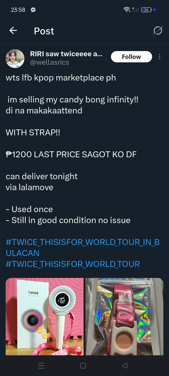 fun_enha's tweet photo. @wellasrics SCAMMER ❌
BOGUS SELLER 🚫 

PAYMENT BEFORE PROOFS SABAG BLOCKED LOLS. NAKAW LAHAT PICTURE NYA NA BENEBENTA NA LIGHT STICK KAHIT GIVE AWAY YONG PICTURES NG MAY-ARI TAMANG NAKAW LANG YAMAN MUNA GURO TE??😂 https://t.co/62mRr03CQQ