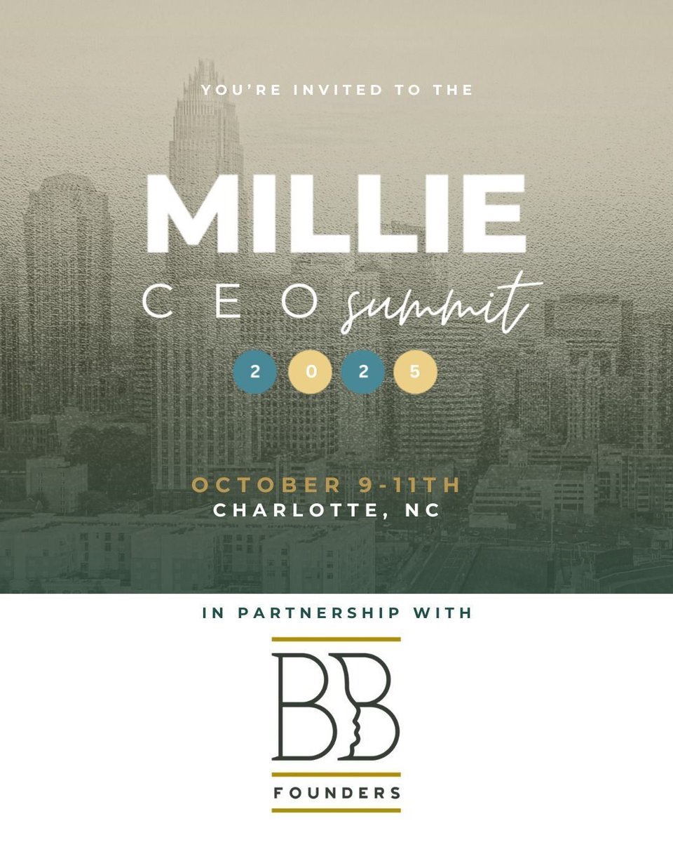 You’ve been looking for a room where the conversations go beyond the surface — this is it.

🎉 You’re officially invited to the 2025 Millie CEO Summit
🗓️ October 8–10 | Charlotte, NC

🎟️ Tickets start at $199 (Use code MCS-BBF25 to save $50)
🎟️ Buy Now → millieceosummit.com/register
