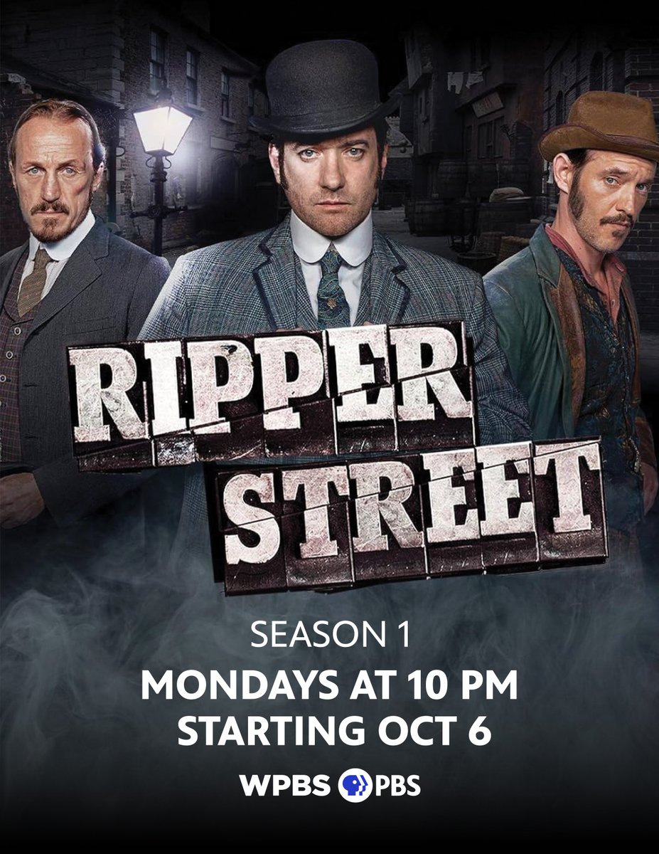 WPBSTV's tweet image. Step into the gritty streets of Victorian London in the aftermath of Jack the Ripper. Crime, mystery, and justice collide in this gripping drama! 🕵️‍♂️ Tune in to WPBS for Ripper Street, Season 1 - Mondays at 10 PM, starting October 6.

#RipperStreet #CrimeDrama #PeriodDrama
