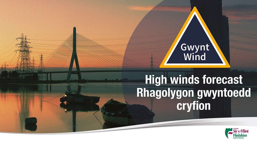 ⚠️ 🌉 Pont Sir y Fflint

Oherwydd rhybudd melyn o dywydd gwyntog, rydym yn bwriadu cau Pont Sir y Fflint ar yr A548 am 6am ddydd Sawdrn 4 Hydref. Bydd y bont yn dal ar gau nes ei bod hi’n ddiogel ailagor y ffordd.