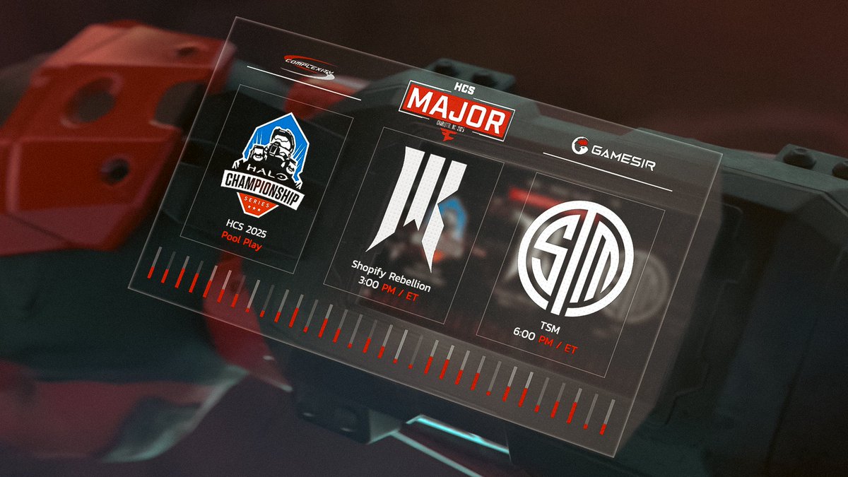 ComplexityHalo's tweet image. Last Major, let&apos;s make it count.

⏰ 2:00 pm CT
⚔️ @ShopifyRebels 
📺 @HCS A stream