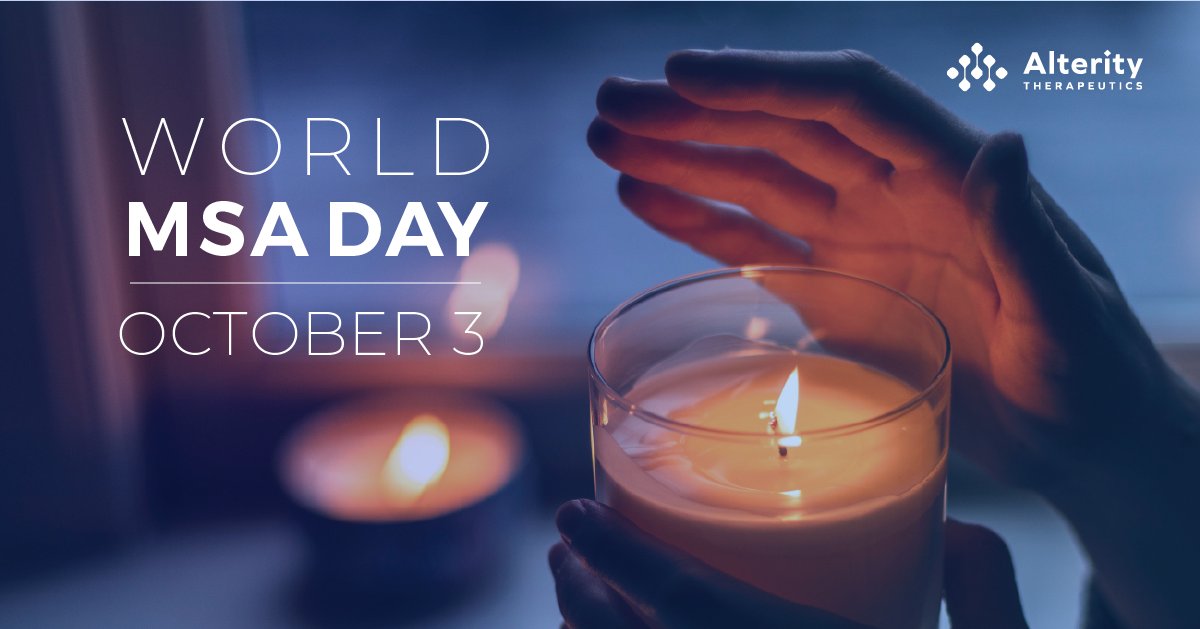 AlterityT's tweet photo. Join us and participants around the world as we mark World MSA Day today. Let's raise awareness for Multiple System Atrophy and honor the patients and all those affected by this disease.
#WorldMSADay #MSA #MultipleSystemAtrophy https://t.co/x1vjkEHXwC