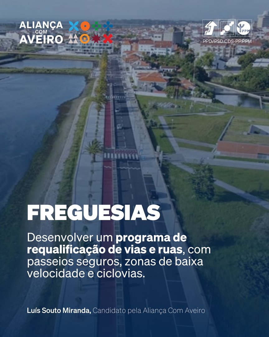 maisaveiro's tweet photo. Aveiro precisa de respostas concretas e com futuro e a Aliança Com Aveiro quer continuar a inovar!

📲 Consulte o programa completo: https://t.co/yJWrulZU33

💙✌️🧡 Pela felicidade dos Aveirenses.
🤝 Com as Pessoas. Por Mais Aveiro. https://t.co/4FR0og3O6F
