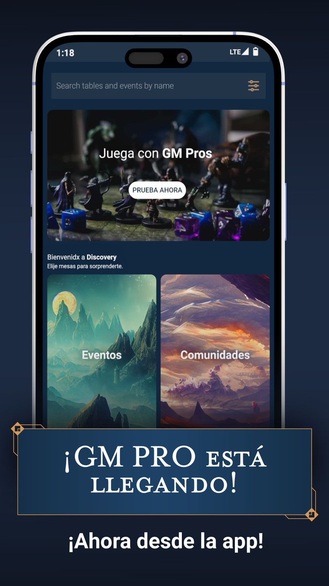 🚀 Ya casi están aquí:

Perfiles Pro para GMs.
🔒 Reserva directa
💳 Pago seguro
🎖️ Reseñas y logros
📅 Calendario

¡Prepárate!