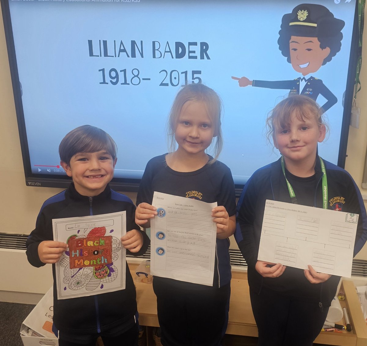 To mark the start of #Blackhistorymonth2025, years 1-6 took part in a @helppicture live lesson. Our class then spent some time learning about the life and achievements of Lilian Bader, despite facing prejudice in her earlier life. <a href="/MrGSGC/">Mr Grogan</a> @missdennettsgc