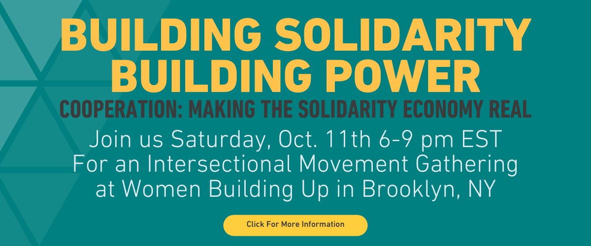 Upcoming Event: Building #Solidarity, Building Power with <a href="/democracyatwrk/">Democracy At Work</a> Women Building Up  <a href="/CooperationJXN/">Cooperation Jackson</a>  <a href="/CEANYC/">CEANYC</a> <a href="/solidarityeco/">US Solidarity Economy Network</a> <a href="/ChiFreshKitchen/">ChiFresh Kitchen</a> <a href="/RedneckGneGreen/">Redneck Gone Green</a>  <a href="/BrooklynPackers/">Brooklyn Packers</a> and more REGISTER HERE:  tinyurl.com/3ae5pbuu