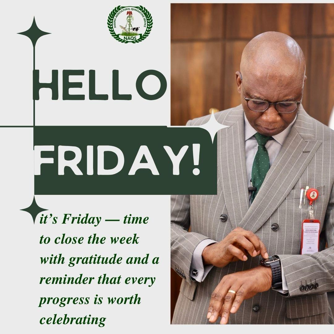 NAQSng's tweet photo. As we close the week, we remain grateful for the progress and successes recorded. Each achievement reflects our collective commitment to excellence. Wishing everyone a restful weekend and renewed strength for the tasks ahead.  

NAQS Media https://t.co/NNIEOrom19