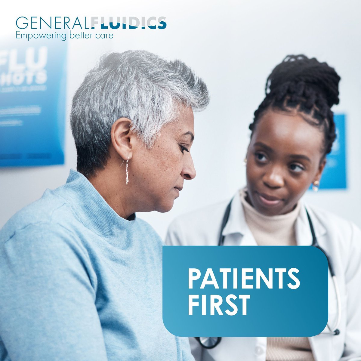 GeneralFluidics's tweet photo. At GF, Patients First isn't just a core value—it’s the heart of everything we do.💙 From innovation to everyday decisions, we're committed to putting patient care and access to quality diagnostics above all else. When we prioritize patients, we create a healthier future for all. https://t.co/tVO1epy5sm