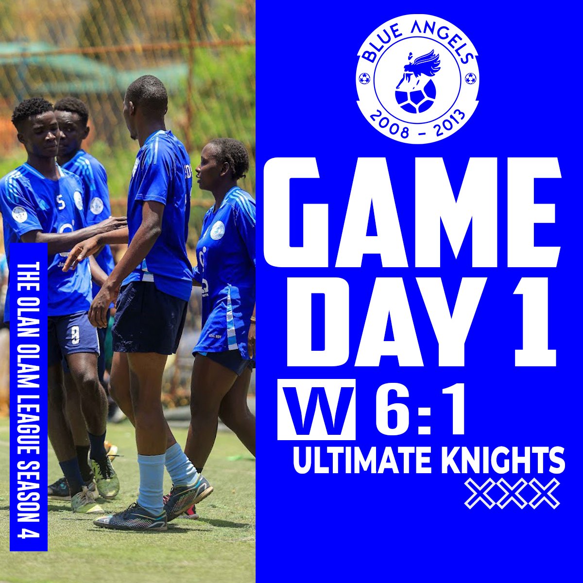 a massive win against <a href="/Ultimates2019/">Ultimate Knights F.C</a> saw us start season 4 of <a href="/OlanOlam_League/">𝙾𝙻𝙰𝙽𝙾𝙻𝙰𝙼 𝙻𝙴𝙰𝙶𝚄𝙴</a> in style. We sit in 2nd position after GD1. GD2 awaits on 5th, October.
