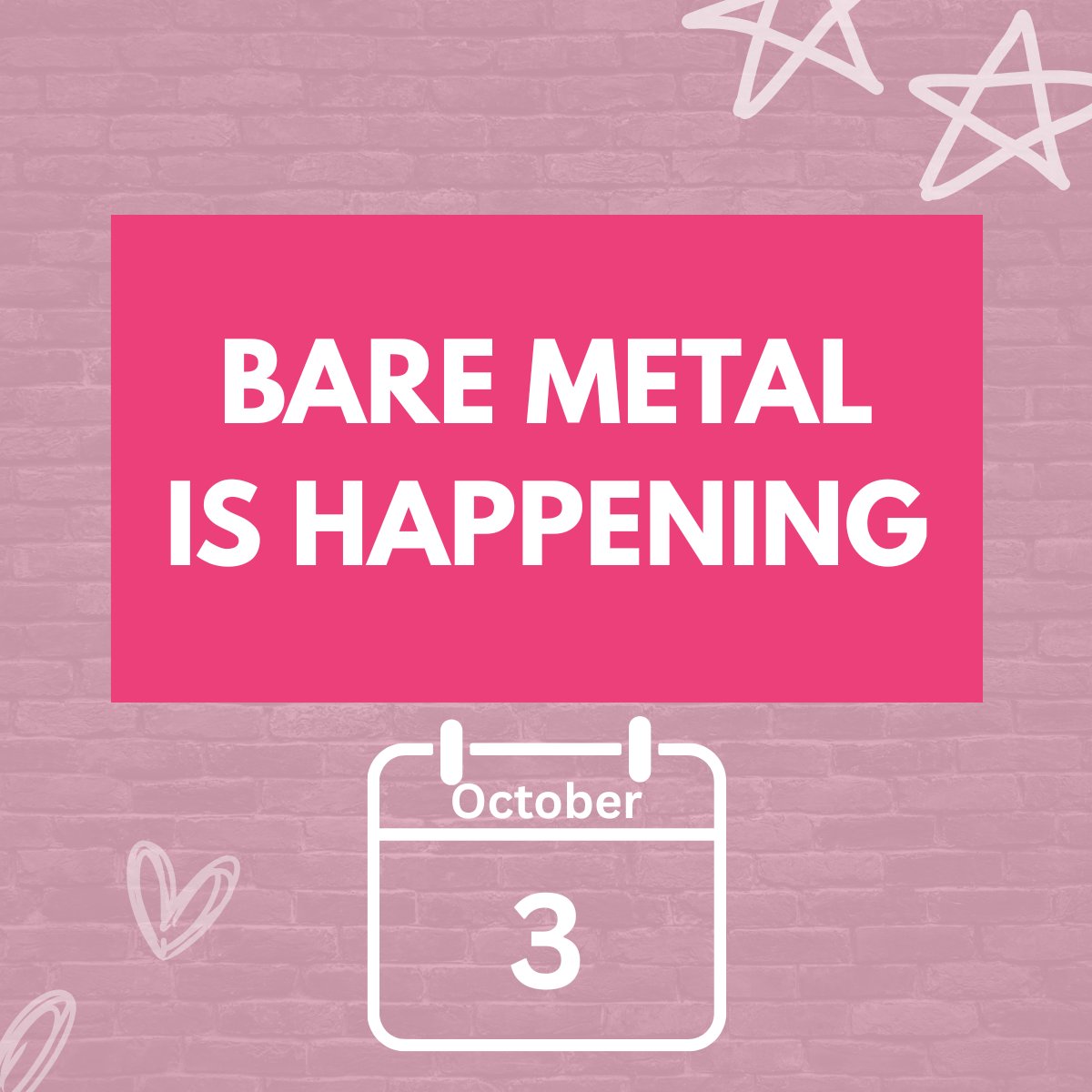 Stop trying to make shared hosting happen.
Bare Metal is happening.
And yes, it’s October 3rd. #LSNMetal