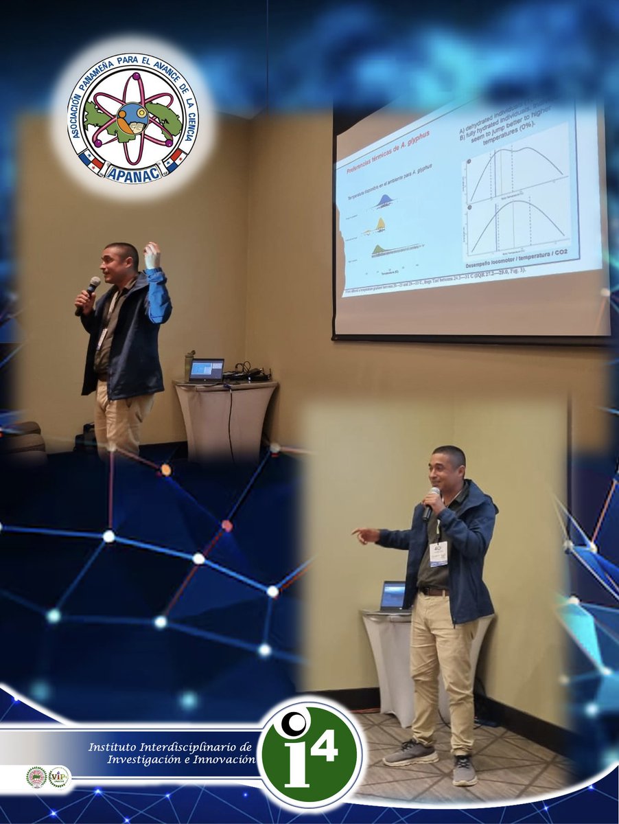 Científicos del Instituto Interdisciplinario de Investigación e Innovación i-4 presentan sus investigaciones en <a href="/CongresoApanac/">Congreso Apanac</a> 
Dr. Abel Batista: "Status &amp; conservation of the Atelopus spp. (Amphibia: Anura) from Eastern Panama" <a href="/UNACHIpanama/">UNACHI</a> <a href="/senacyt/">Senacyt Panamá</a> <a href="/SNIAIP_Panama/">Sistema Nacional de Investigación de Panamá AIP</a> <a href="/CienciaPTY/">Ciencia En Panamá   #CienciaEnPanamá</a>