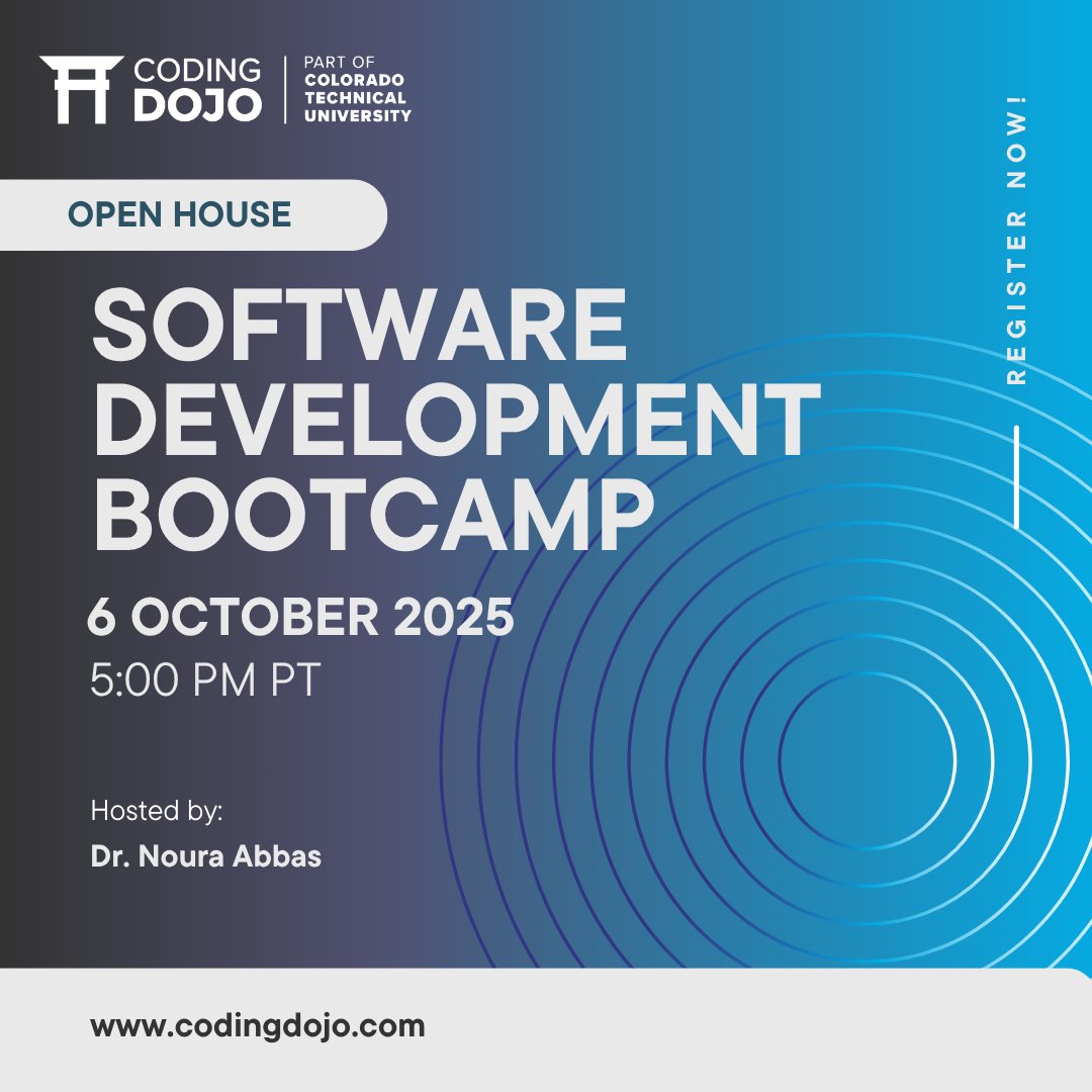 CodingDojoDotCo's tweet image. Join us for our next Virtual Open House and discover how you can unlock your potential in Software Development in 2025. 

Meet our instructors. ✅ 
Explore our curriculum. ✅
Get your questions answered. ✅