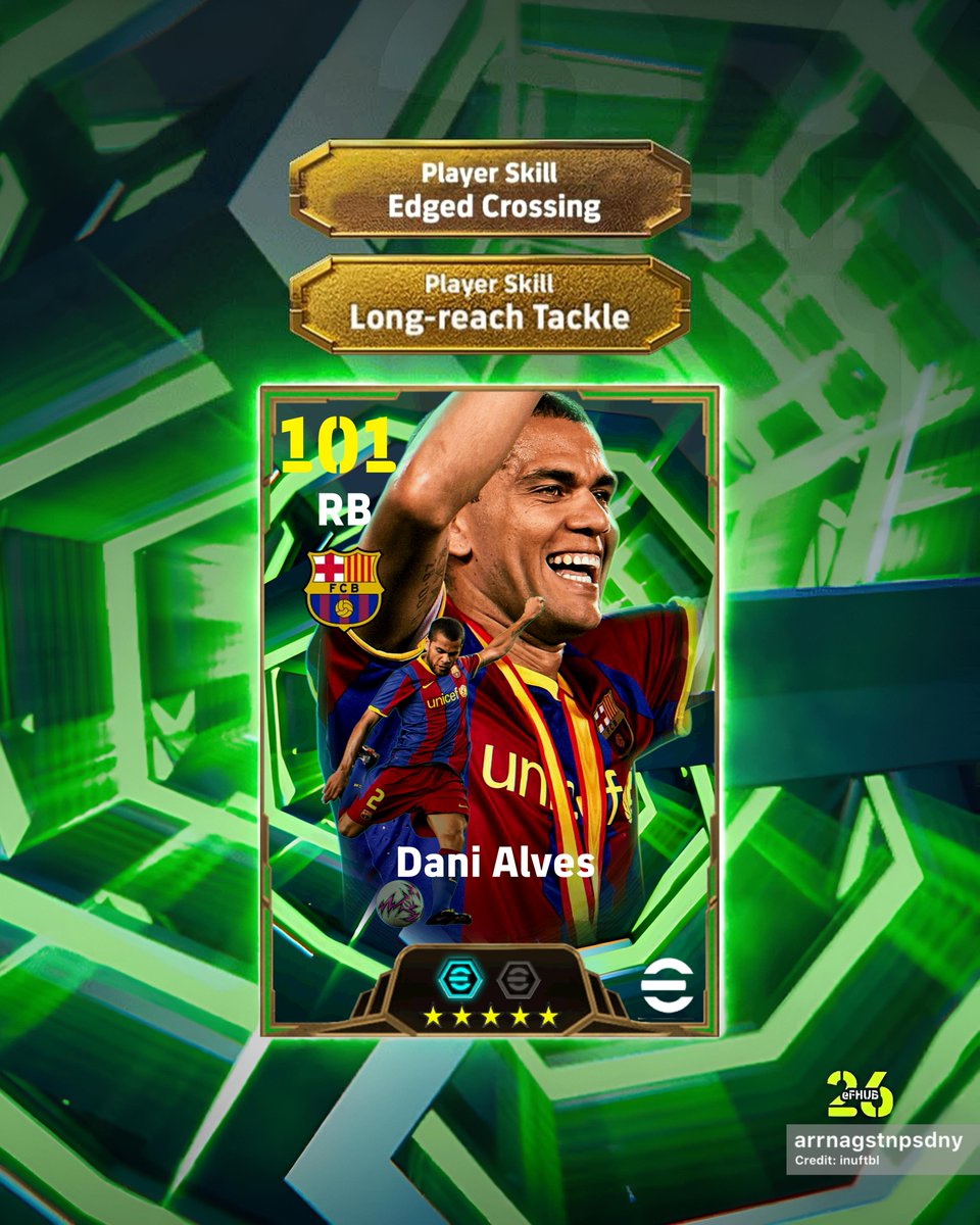 Epic Dani Alves🇧🇷
 ⤷ Fc Barcelona Version

#eFootball2026Mobile #eFootballHUB #conceptart #FanArtFriday