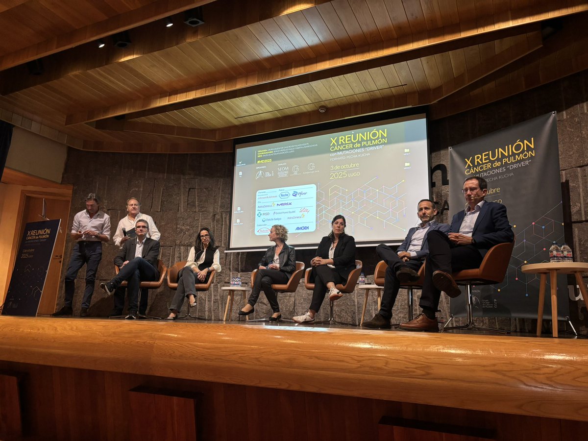 Un año más acogemos en Lugo a un gran panel de expertos de cáncer de pulmón. Gracias por venir. Estamos en el debate de la primera mesa de la X Reunión de Cáncer de pulmón con mutaciones driver. Siempre tratando de aprender por y para el bienestar de nuestros pacientes.