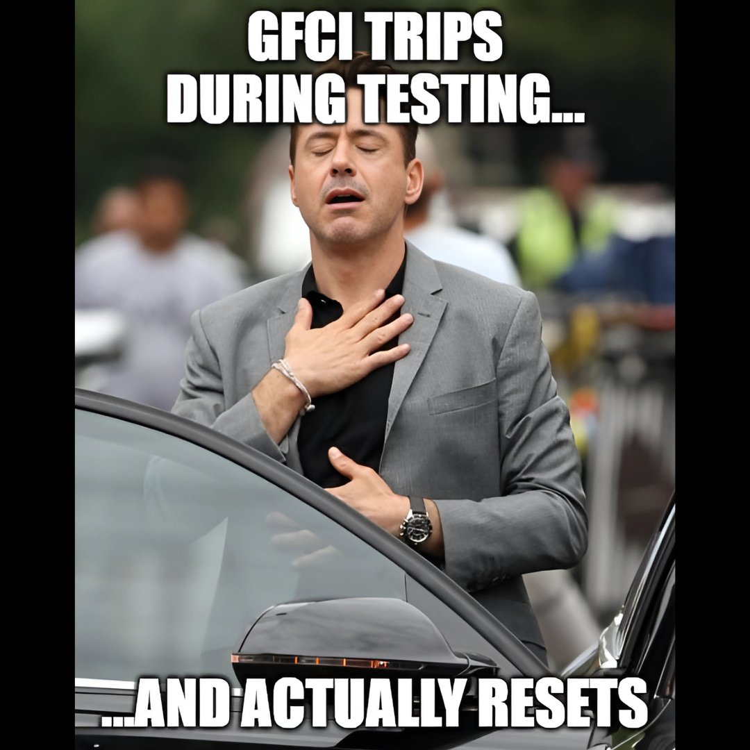 InspectUPutah's tweet image. That sigh of relief when the GFCI trips… and actually resets ⚡😅 #InspectorLife #HomeInspection #InspectorHumor