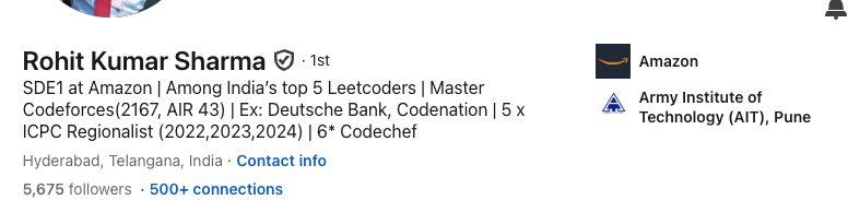 dipankar_ksingh's tweet image. My classmate, Rohit RKS
&gt; Master on Codeforces
&gt; 5x ICPC Rg ( Olympics of programming )
&gt; Leetcode India rank 5
&gt;&gt;&gt;&gt; All this on 350 USD Lenavo laptop &lt;&lt;&lt;&lt;