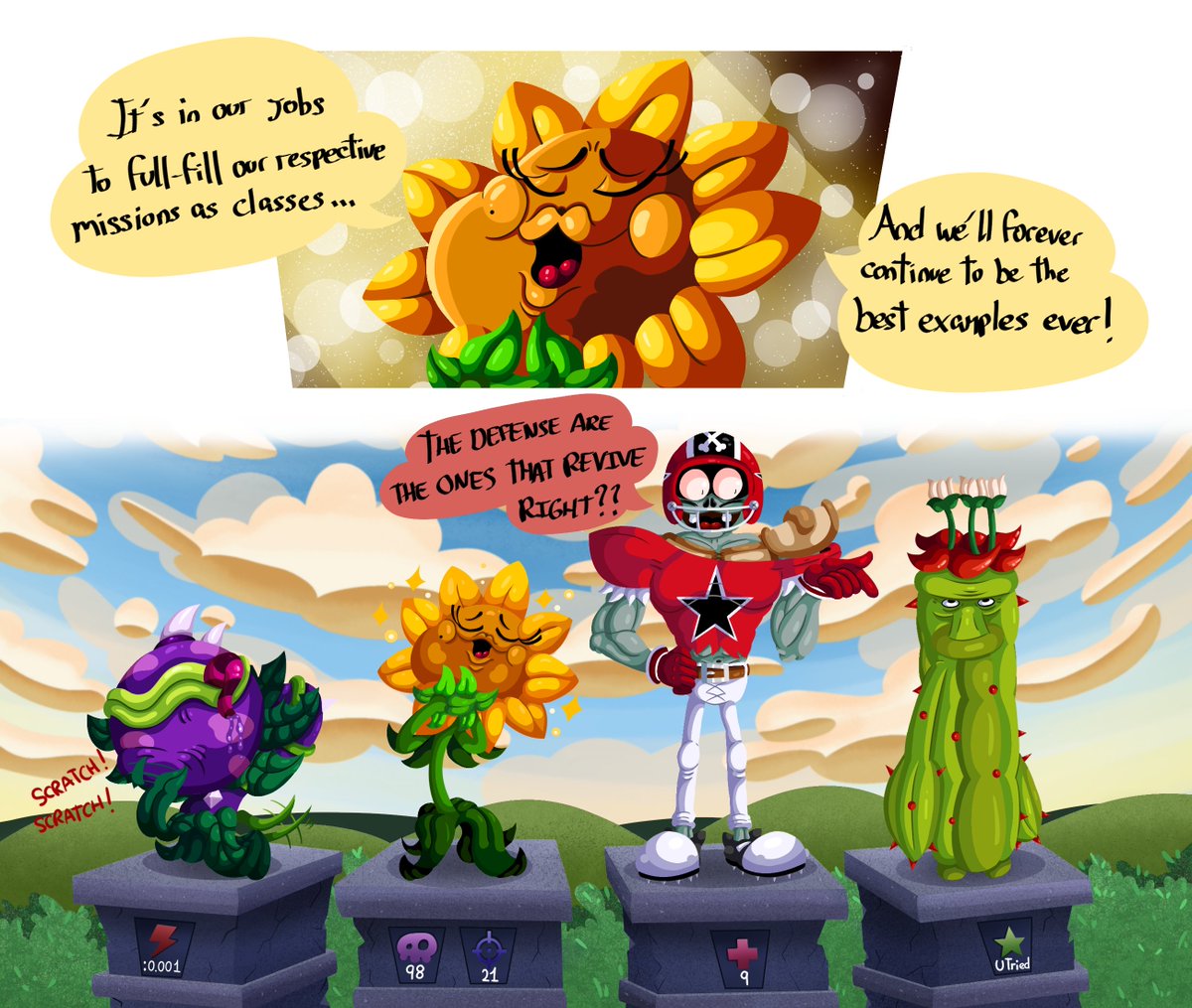 Dense8824's tweet image. The Perfect Character Classes #pvz #pvzart