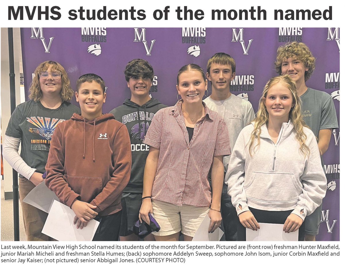 Congrats to this first batch of student spotlights from MVHS! #MVHSBuffs