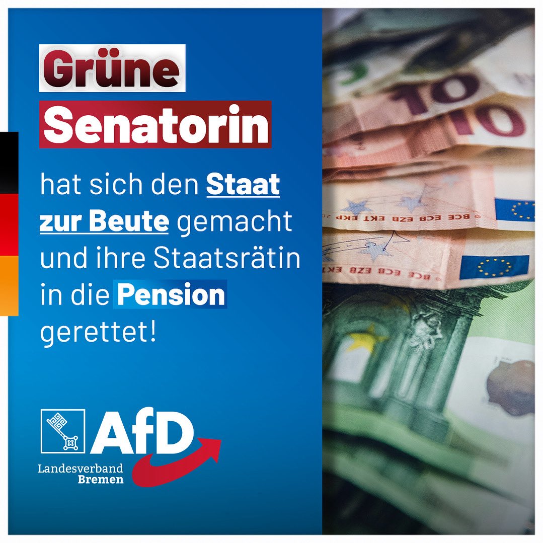 Frau Moosdorf, treten Sie zurück!

Wieder mal ein Skandal aus dem Kabinett Bovenschulte von schwerwiegendem Ausmaß: Umwelt- und Wissenschaftssenatorin Kathrin Moosdorf steht nach der Entlassung ihrer Staatsrätin Strebl zunehmend in der Kritik und muss endlich zurücktreten!