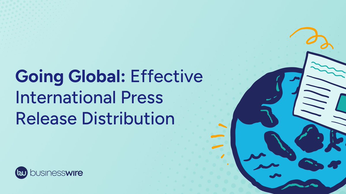 BusinessWire's tweet image. Going global with your news? Learn how to craft and distribute press releases that resonate across borders. Download our international distribution guide now. hubs.la/Q03FTlTY0
#GlobalCommunications #InternationalPR #Localization #PressReleaseTips