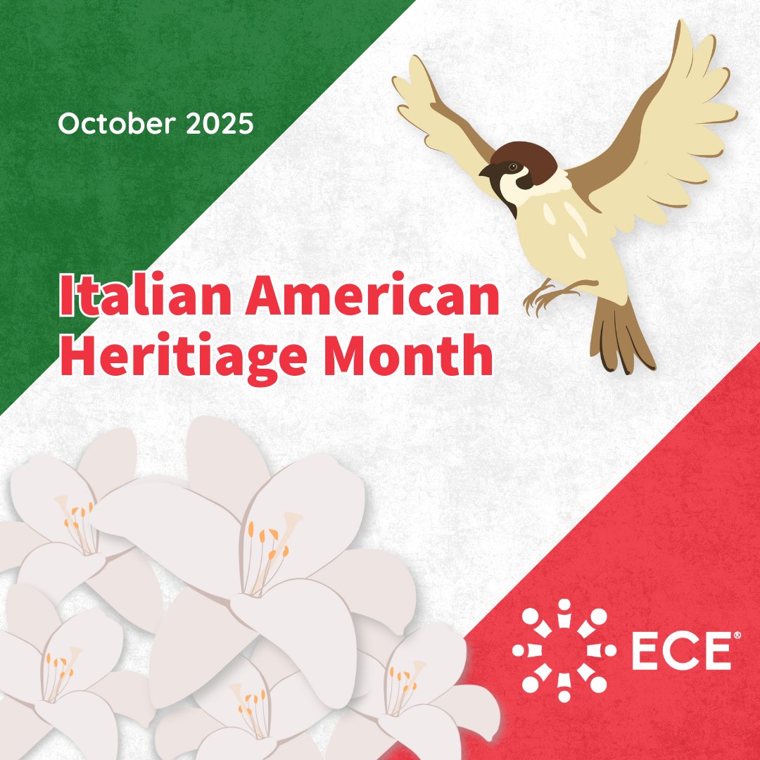 ECEConnection's tweet image. October is #ItalianAmerican Heritage Month! Throughout history, Italian Americans can be found in virtually every profession and every field of study, from the sciences to sports, from the arts to government. Celebrate! #ExpertEvaluations #EndlessPossibilities #IntlEd #ECE