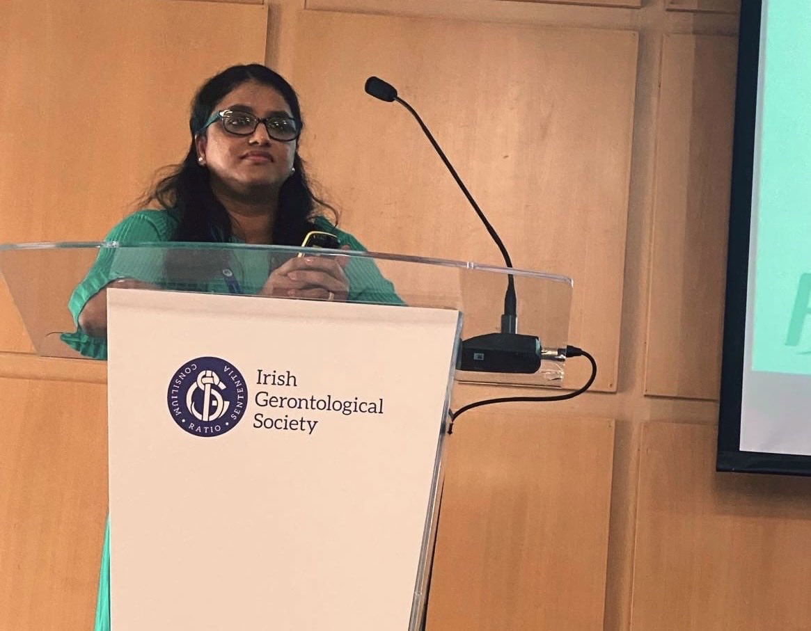 HSEWexOlderPers's tweet photo. Our CNS Alphonsa George @alophonsa13 did a great job presenting her research today at #IGS. She works collaboratively between WEXICOP and @WexGenHosp supporting local nursing homes. @irishgerontsoc #admissionavoidance https://t.co/1PIVyko0DJ