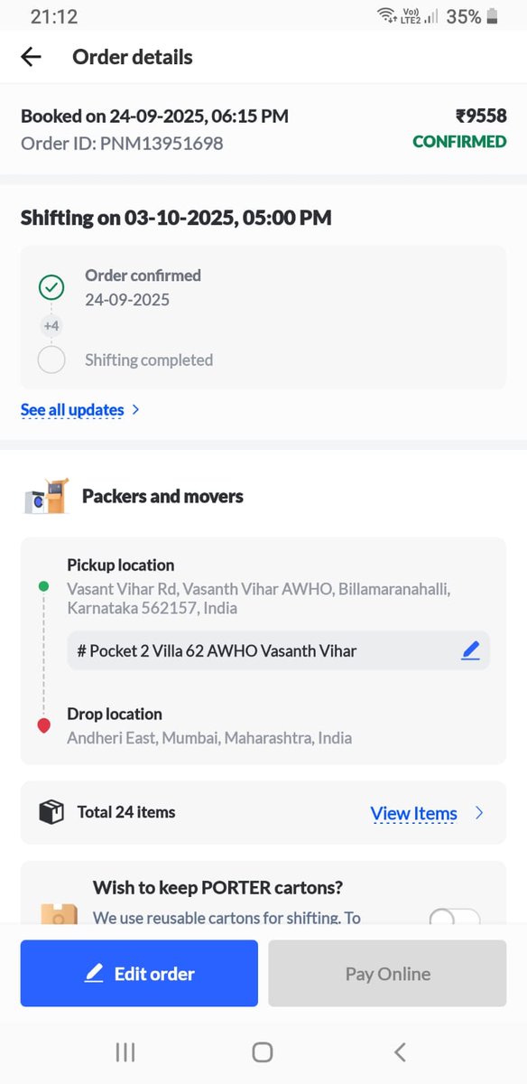 asif22c's tweet photo. @porterit_ Made 30+ calls, every time IVR, then a callback, and every time I have to repeat the same story. Absolute chaos. @pranavgoel1989  .Porter stands for? #CustomerFailure #PorterMess https://t.co/3yHGuSlHjw