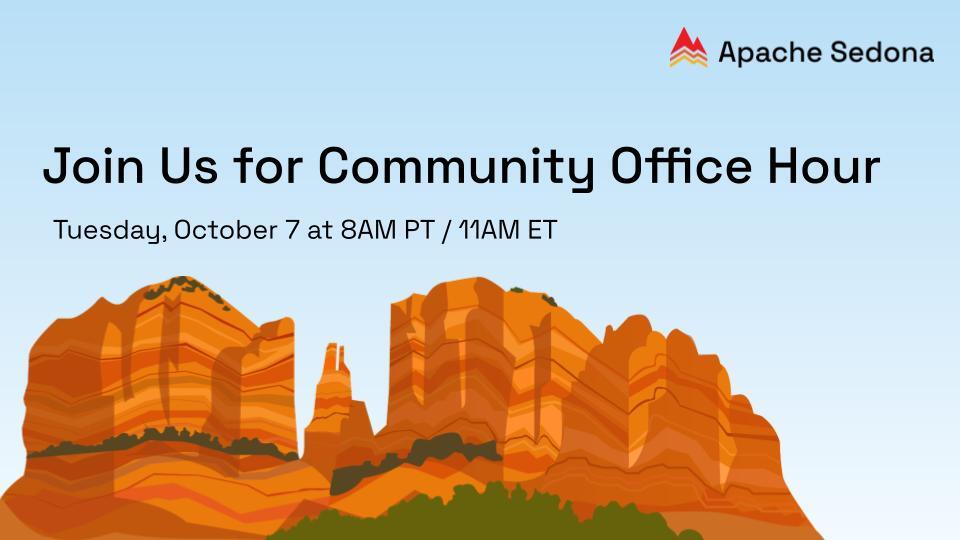 ApacheSedona's tweet image. Join us for a special Apache Sedona Community Office Hour as we celebrate the 1.8.0 release and launch SedonaDB & SpatialBench!
We’ll cover:
🆕 What's new in Apache Sedona 1.8.0
🧩 SedonaDB examples and demos
📊 SpatialBench design
👉 Join us on 10/7: bit.ly/4nUVUYc