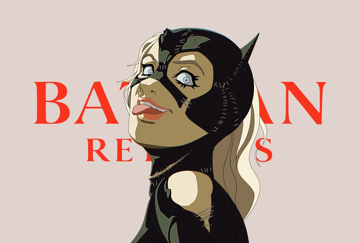 Batman Returns [1992]  #batman #catwoman #batmanreturns #dc #dccomics #michellepfeiffer #timburton #art #illustration