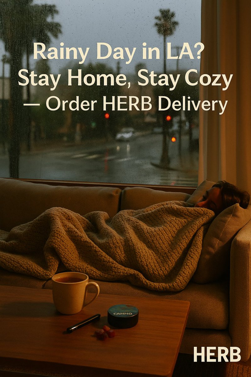 Rainy days in LA are made for blankets, good vibes, and HERB 🌧️✨ Stay cozy, stay home, and let us bring the best cannabis to your door. 🚚🌿

#RainyDayVibes #StayCozy #WeedDeliveryLA #HERBDelivery #CannabisCommunity #ChillFriday #LAWeather #CannabisLifestyle #StayHomeHigh