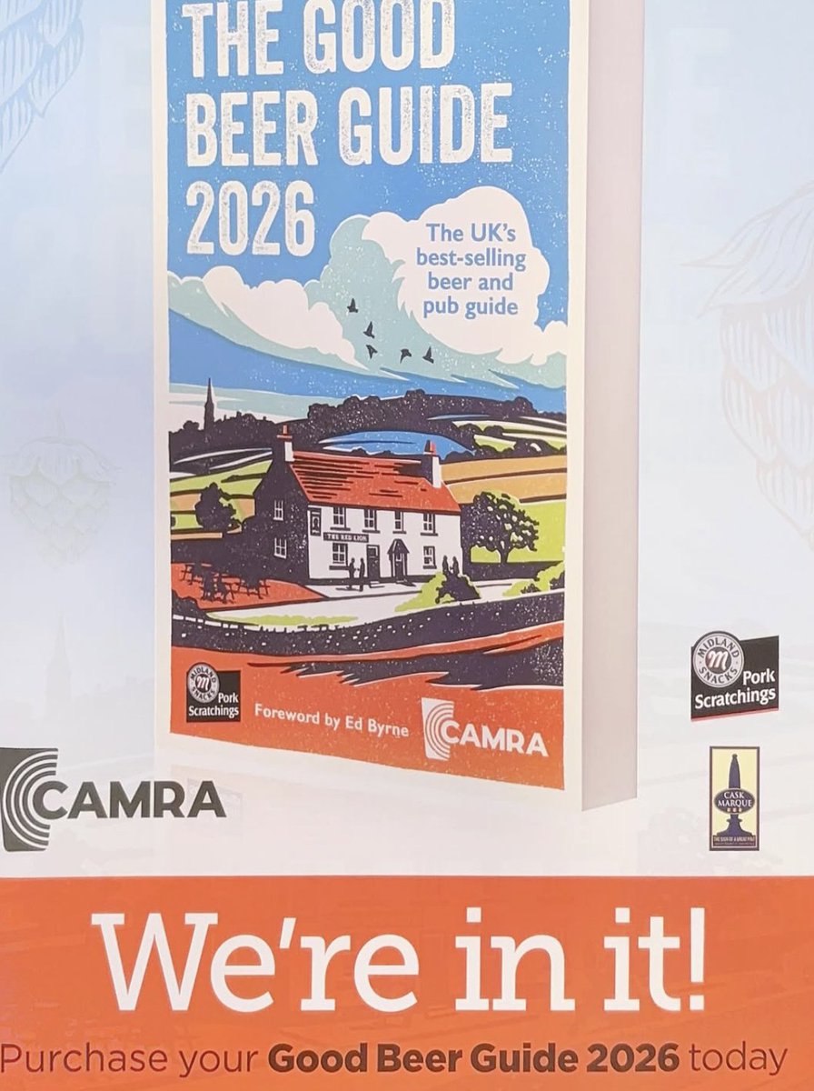 GWABirmingham's tweet image. 🍻😁 Cheers to @the_goodintent_pub for making it into the Good Beer Guide 2026! 🎉 Your smiles made it possible. Raise a glass today to good beer &amp;amp; great company! 🥂 #WorldSmileDay #GoodBeerGuide