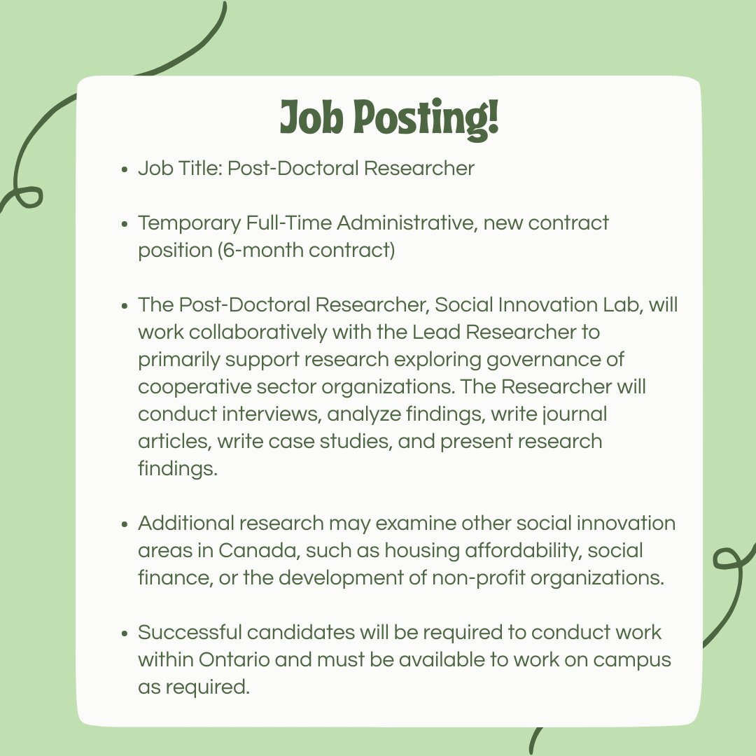 We are sharing a new job that is available based out of Ontario! 

Required qualifications include a PhD in social sciences or related fields.

To apply: employment.conestogac.on.ca/ViewCompetitio…