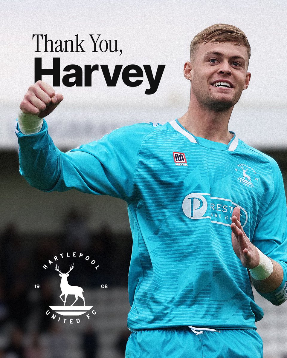 Official_HUFC's tweet photo. Everyone at Hartlepool United would like to extend their thanks to Harvey Cartwright for his contribution this season, and wish him the best in his recovery. 💙🤍

#HUFC https://t.co/zaV7jGfcUF