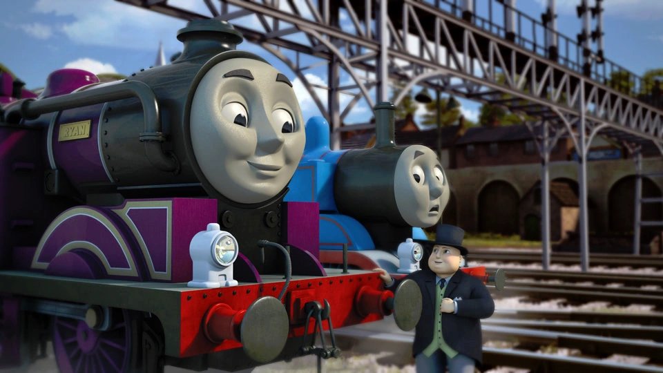 Junctionmalfunk's tweet photo. In early to mid-2015, when this image surfaced online, the fandom took this single screenshot as evidence that Ryan was definitely meant to be a sly, devious sort of character. Reflective of his Thomas Wooden Railway Bio, which described him as "overconfident and dismissive". https://t.co/d8lmapHJ5y
