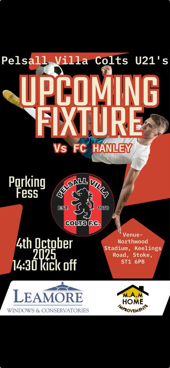 Up Next 💪

The lads get to test themselves in an open age cup competition as we enter the <a href="/StaffordshireFA/">Staffordshire FA</a> Challenge Cup 1st round 

🏆❤️🖤