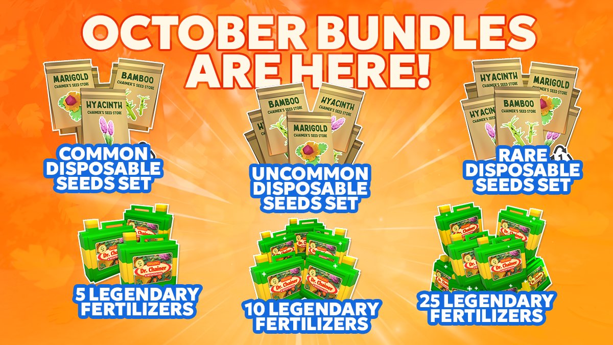 📈 The best way to grand boost reward pools — #BUNDLES! 📈

📍You asked? We listened! The Boost Event has been extended until October 7th!📍

October Boost Event is a chef's kiss 👩‍🍳

Boost your earnings — stock up with SEEDS:

🌱 Common Disposable Seeds set — $0.99
🌿 Uncommon