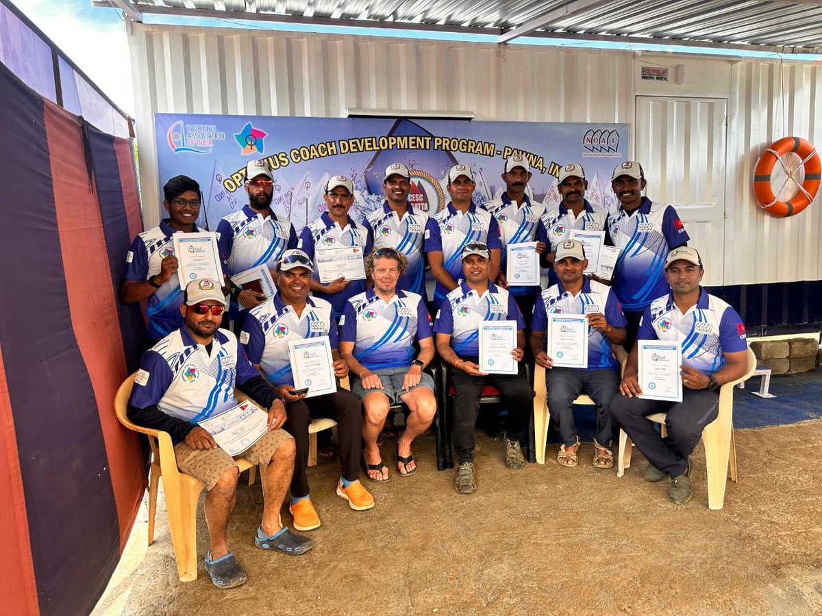 An Optimus Coach Development Program under IODA was successfully conducted by NOAI in Coord with Corp of Engrs Sailing Club (CESC), at Pawna Lake, from 01 – 03 Oct 2025. 
The clinic was conducted by Mr. Maarten Treuren, an International Optimist Dinghy Association (IODA) Coach.