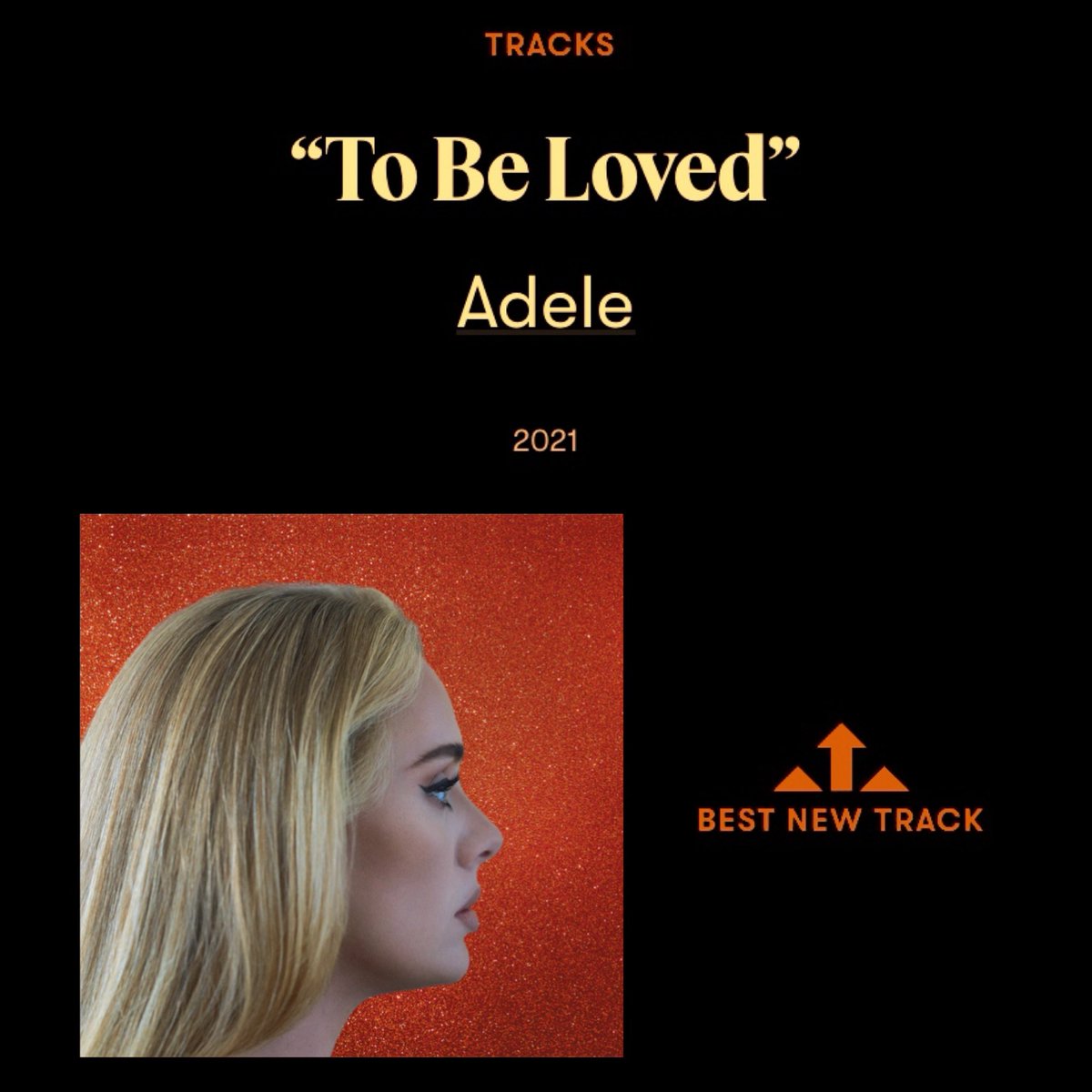 StatsAdele's tweet image. “A masterpiece of vulnerability. ‘To Be Loved’ unfolds with the drama of an 11 o’clock number, and Adele’s untouchable delivery places it solidly among a pantheon of heartbreak songs. It’s the best she’s ever sounded.” — @pitchfork
