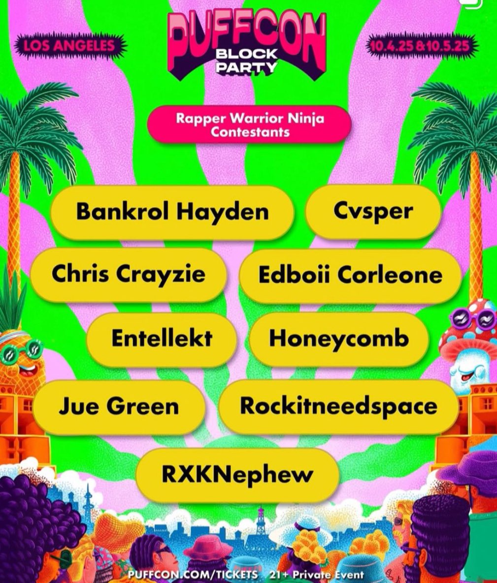 Catch me doing Rapper Warrior Ninja w <a href="/ericandre/">Eric Andre</a> LIVE Sunday at PUFFCON 

👾🫣