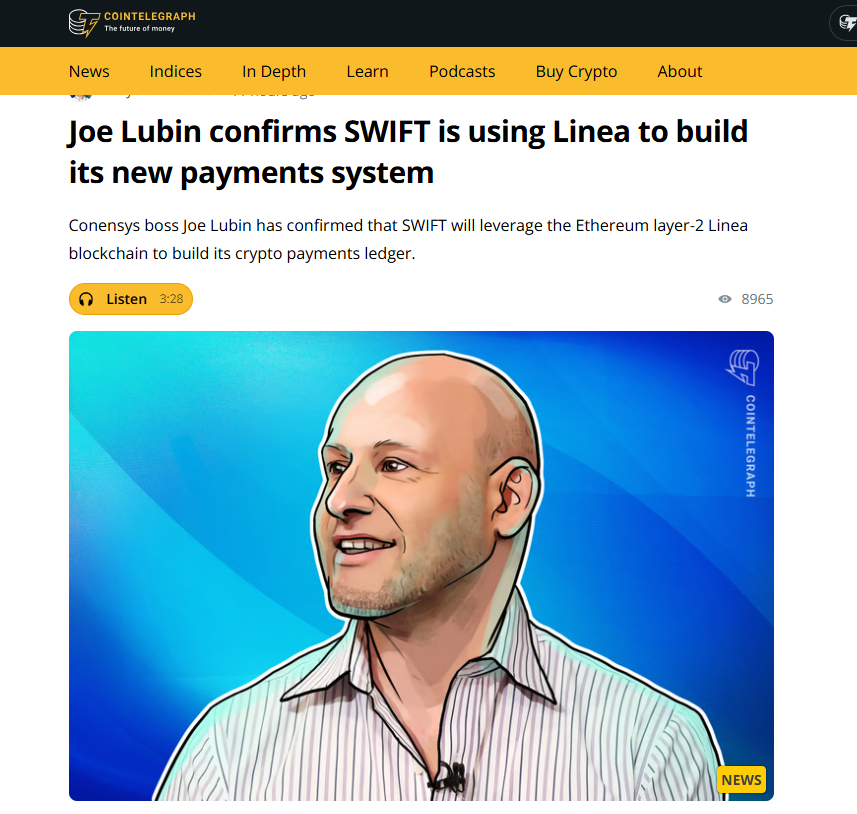 Miles__Tweet's tweet image. $LINEA x #SWIFT confirmed.