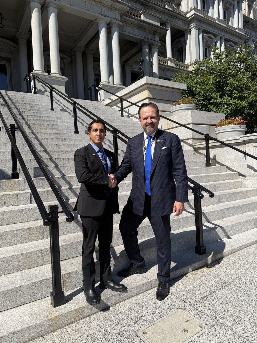 Met with <a href="/SebGorka/">Sebastian Gorka DrG</a> and <a href="/StateSPEHA/">Special Presidential Envoy for Hostage Affairs</a> today at the <a href="/WhiteHouse/">The White House</a>.

We reaffirmed that the Crown Prince’s entry to the United States remains contingent upon the safe return of Almadi Saad.