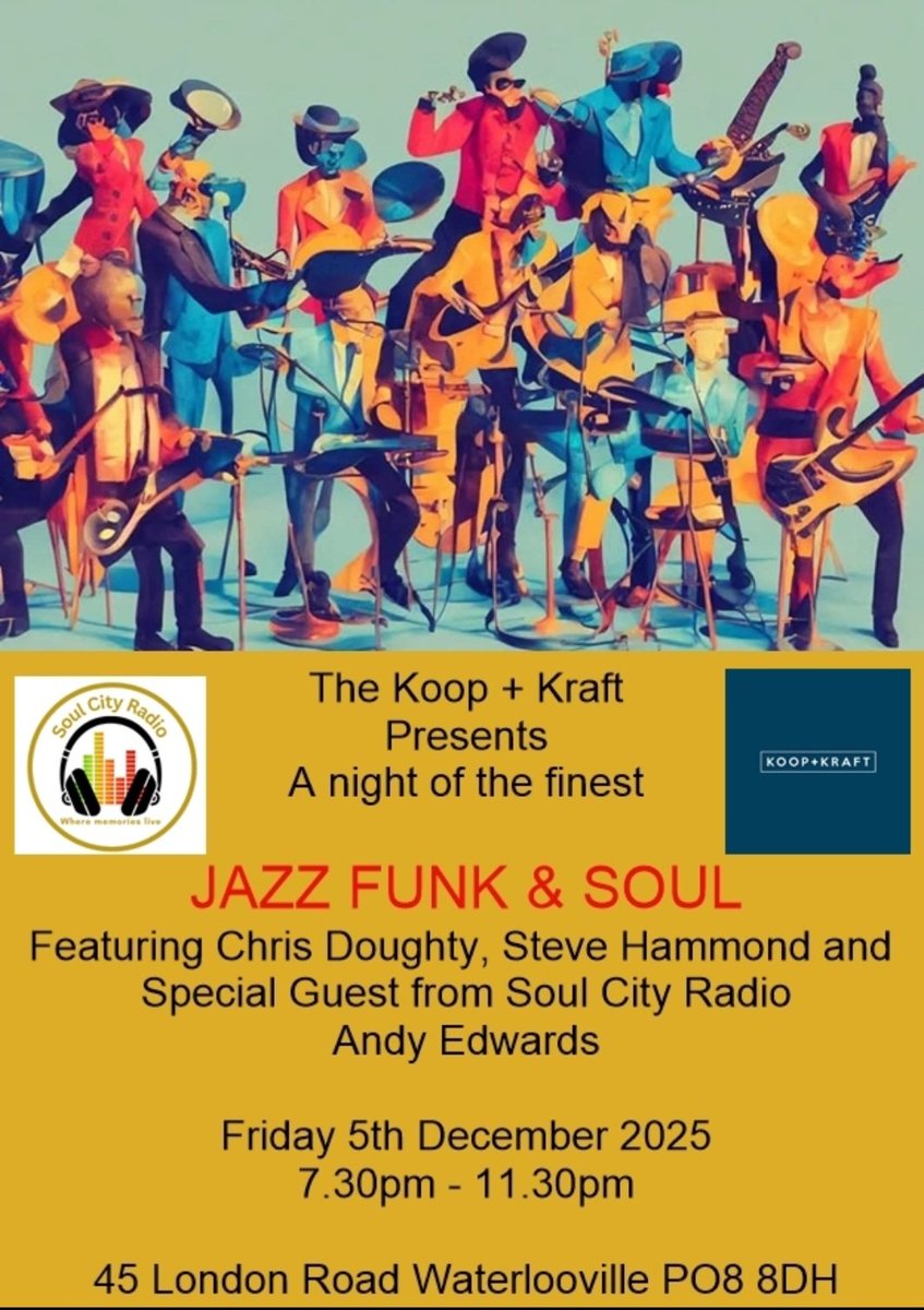 A great night of Jazz Funk &amp; Soul
With our own Andy Edwards  if your in the area pop by