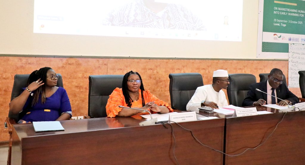AUC_PAPS's tweet photo. 🏁 The training ‘Regional Capacity Building on Mainstreaming Human Rights into Early Warning for West Africa’ is over, but the real work begins now. We call on all stakeholders to institutionalize the #HumanRights-Based Approach (HRBA) within their national & regional early warning frameworks. The pursuit of sustainable peace demands it. 
#CallToAction #HR4EW

Skills Gained:
💼 EQUIPPED! Participants leave Lomé with enhanced skills in:
✅ HRBA data collection & analysis
✅ Developing human rights indicators for EW
✅ Fostering multi-stakeholder cooperation.

They are now frontline advocates for a rights-based approach to conflict prevention. #HR4EW #Outcomes @_AfricanUnion @GIZAfricanUnion @UNITAR @UNHumanRights @court_afchpr @ecowas_cedeao