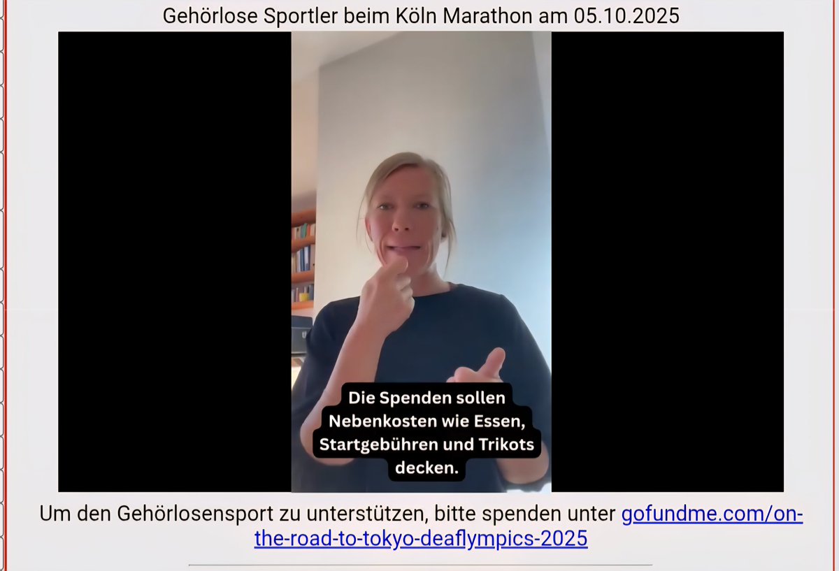 🤟Möchtet ihr gehörlose Sportler unterstützen? Auf deafservice.de ist der Spendenaufruf von Katharina Pape, Präsidentin des Deutschen Gehörlosen-Sportverbandes e.V. zu sehen und mein Interview mit ihr über die Olypischen Spiele der Gehörlosen ab 15.Nov. in Tokio zu lesen