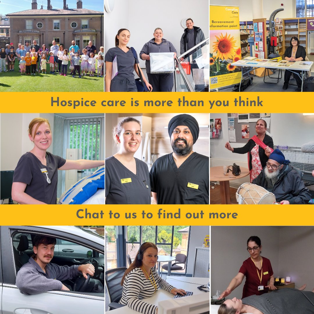 It’s #HospiceCareWeek next week
On Tuesday 7 October, our friendly team will be in Wolverhampton’s Queen Square chatting to members of the public about our specialist services
Come and say hello!
We'd also love to get your feedback about our services
forms.office.com/Pages/Response…
